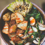 Roasted Mushroom, Spinach & Potato Bowl