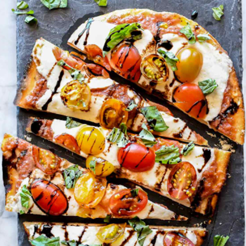 Tomato & Mozzarella Flatbread Slice